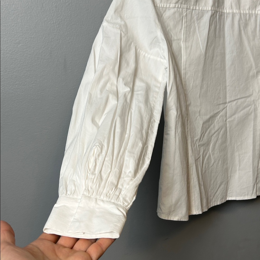 Sachin + Babi Elizabeth Top - White White Shirt Jacket size 4 - Picture 12 of 16